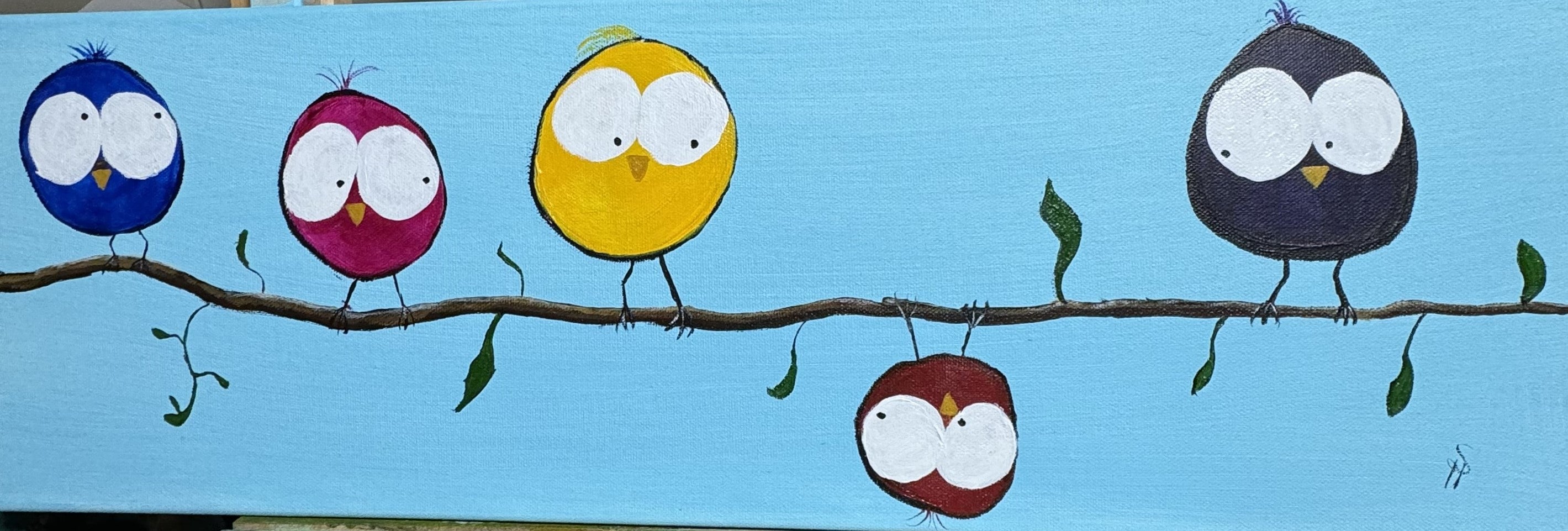 Silly Birds on a Limb